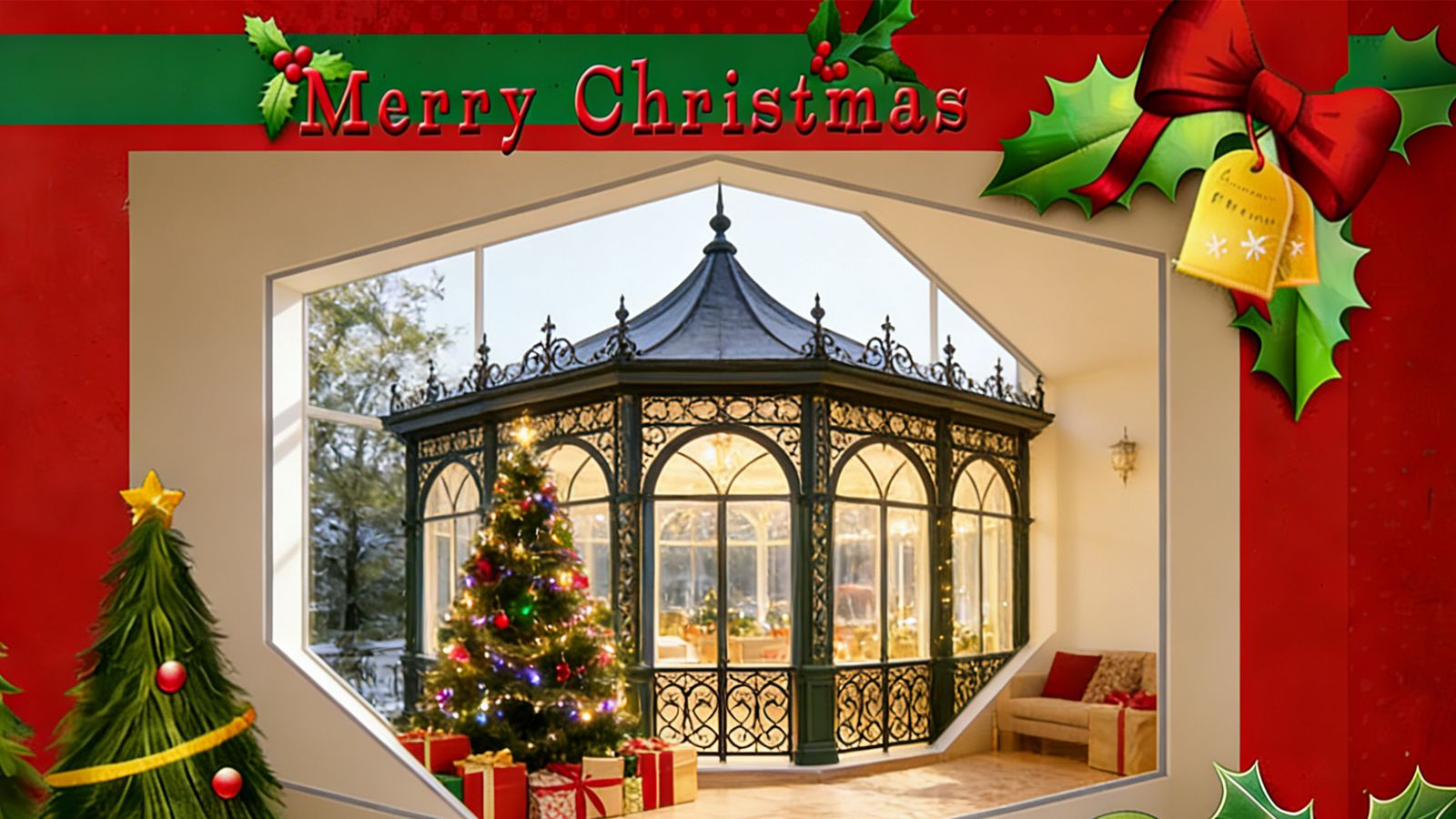 Victorian Greenhouse Christmas Cheers: Wishing International Friends a Joyful Season